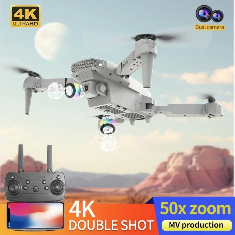 E88 Mini Drone 4K HD Camera Wi - đánh giá và giá Drone Kit Tricopter